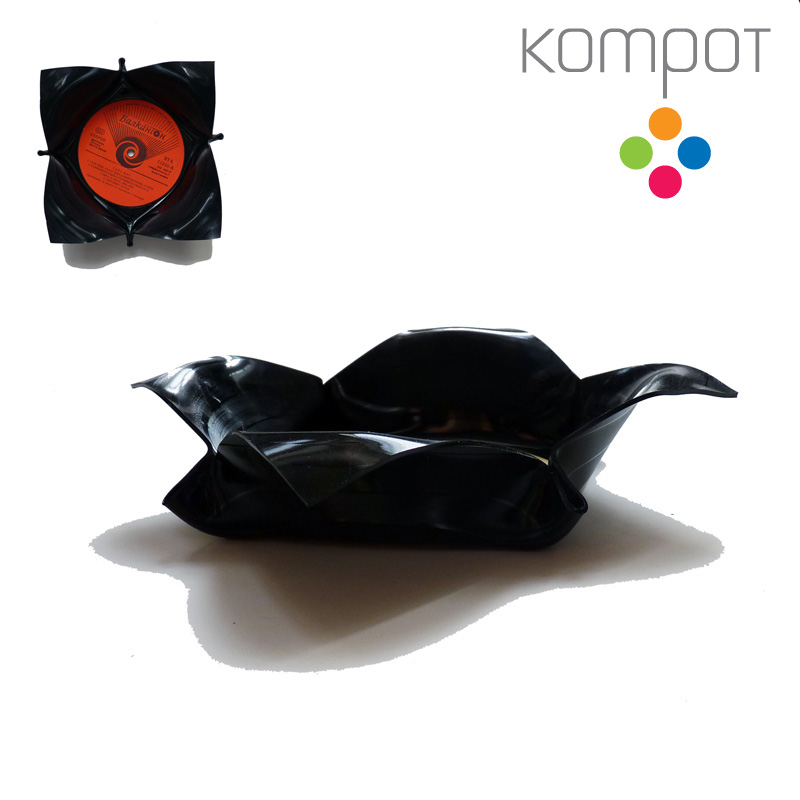 Malá vinylová miska :: světle modrý střed