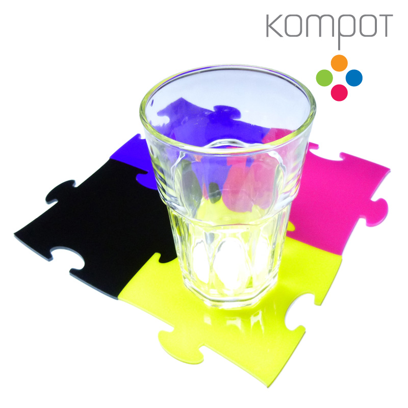 Podtácek PUZZLE :: modrý - 1 ks