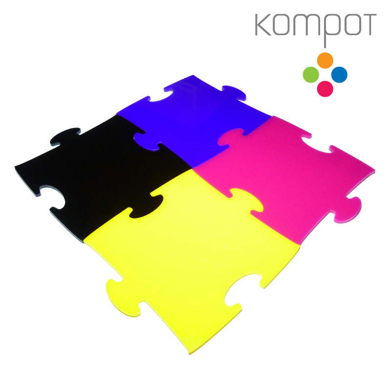 Podtácky PUZZLE :: bílé - 2 ks