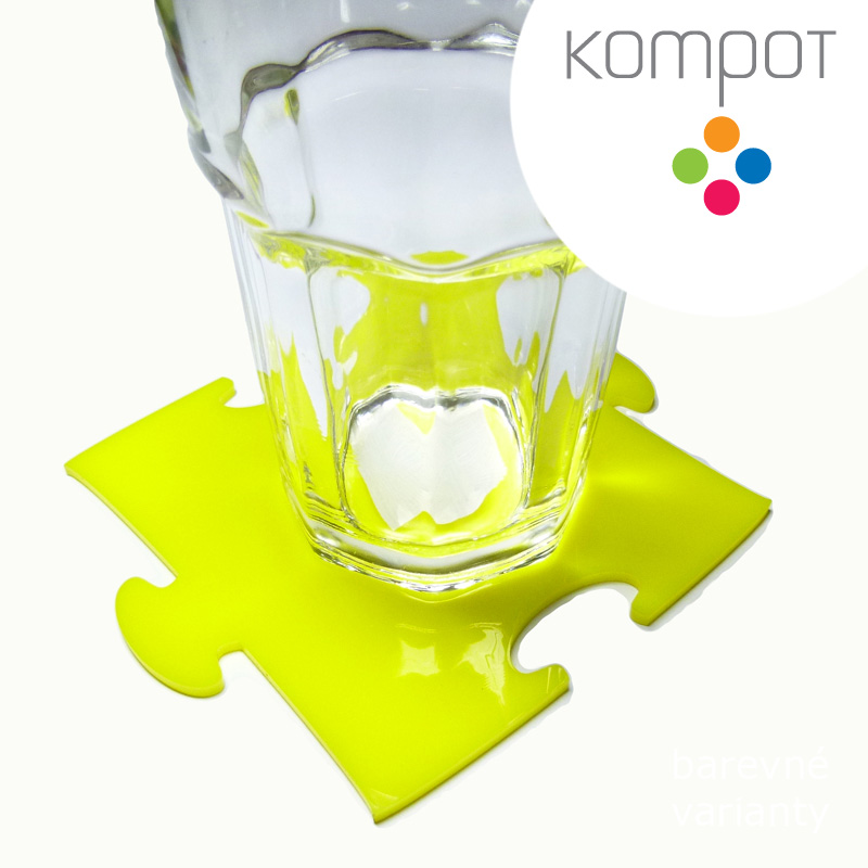 Podtácky PUZZLE :: žluté - 2 ks