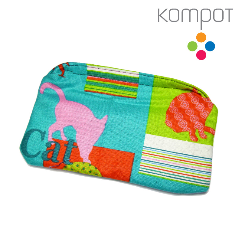 Látková kapsička 047 :: Neonové kočky pistáciové - DOPRODEJ