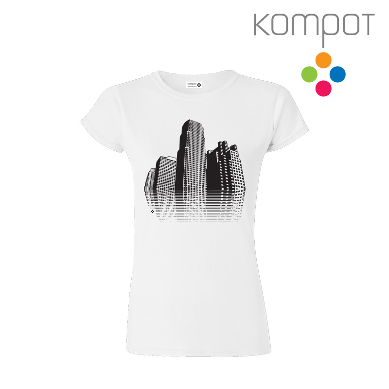 Dámské tričko :: MĚSTO, bílé