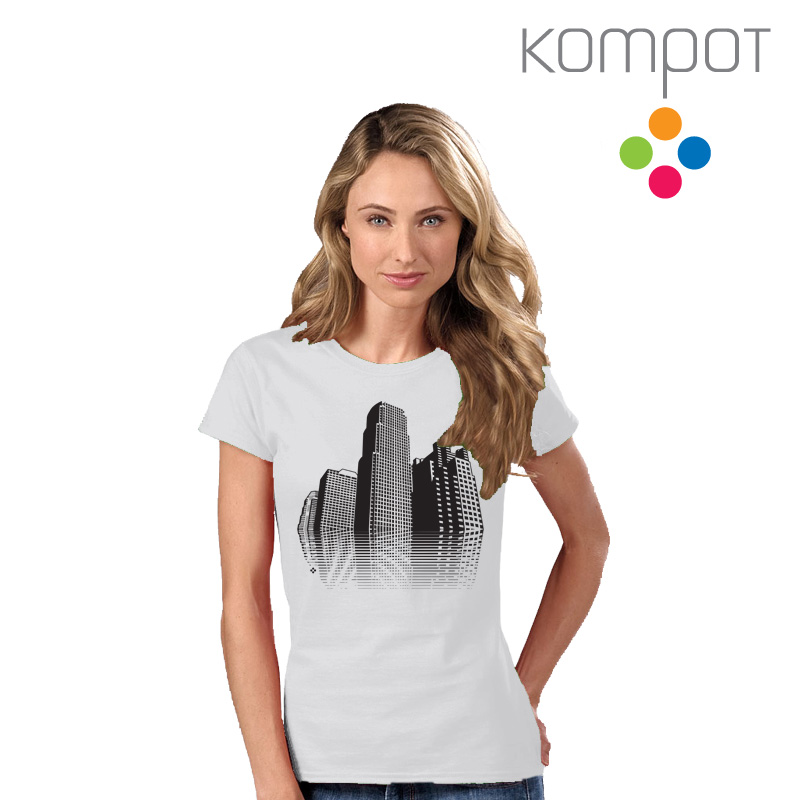 Dámské tričko :: MĚSTO, bílé