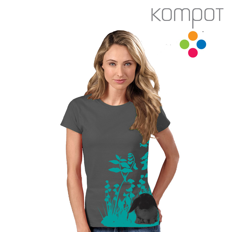 Dámské tričko :: KRÁLÍČEK, šedé