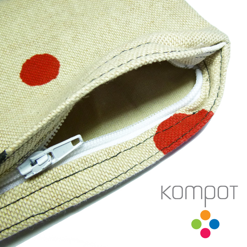 Látková kapsička 017 :: Bublinky, červené