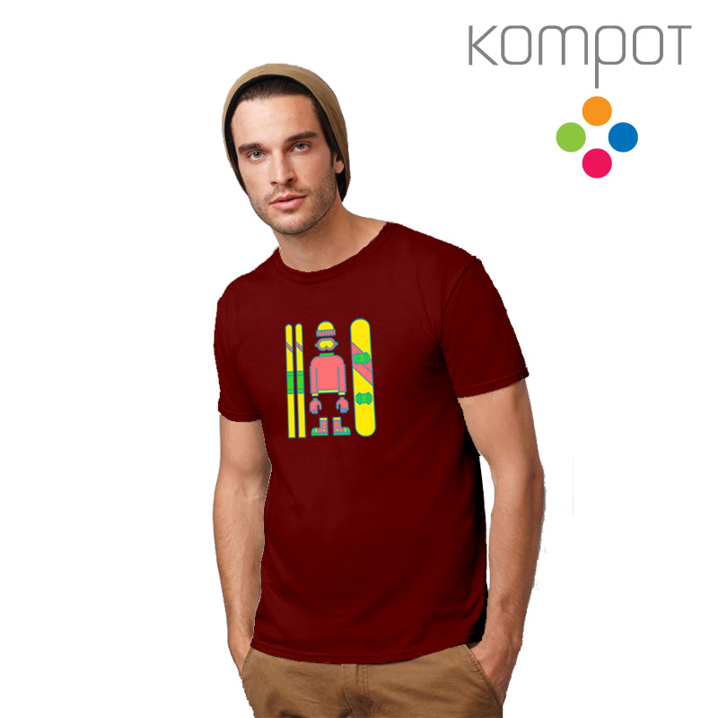 Pánské tričko :: ZIMNÍ VÝBAVA, vínové