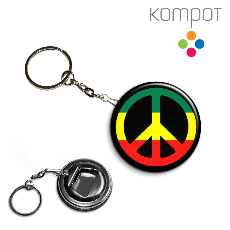 Klíčenka, otvírák PEACE :: rasta
