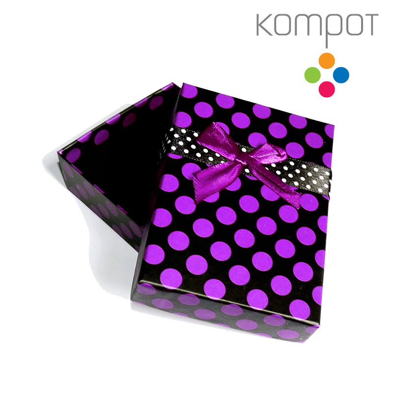 Dárková krabička, střední :: černo-fialová