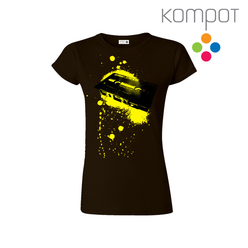 Dámské tričko :: KAZETA, hnědé