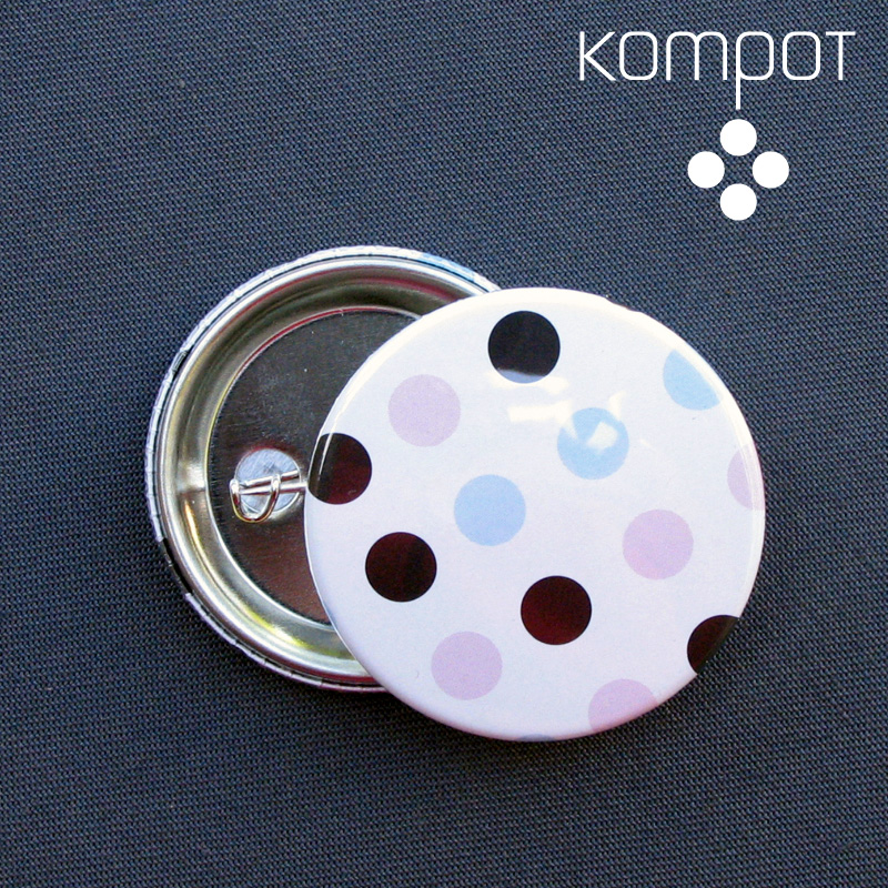 Puntíkaté retro (1579) :: náušnice + placka 44