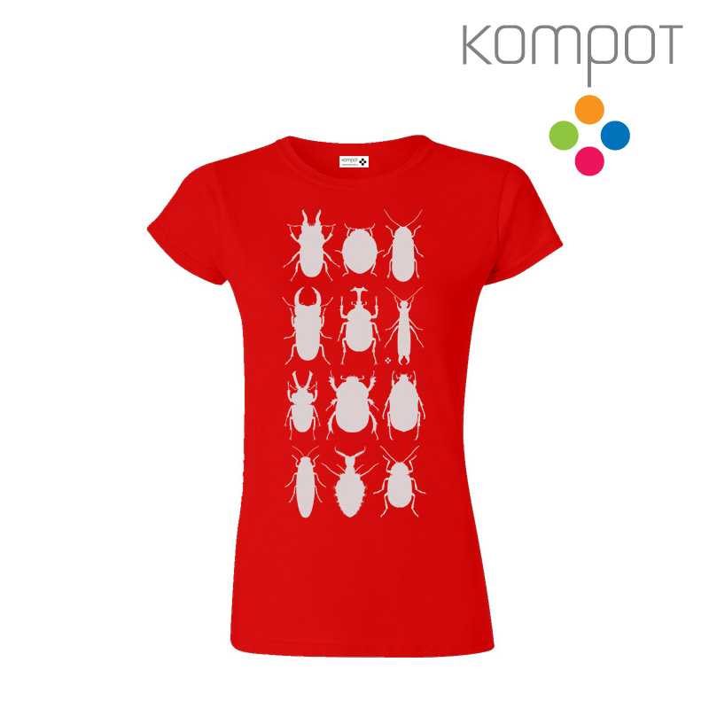 Dámské tričko :: BROUCI, červené - DOPRODEJ