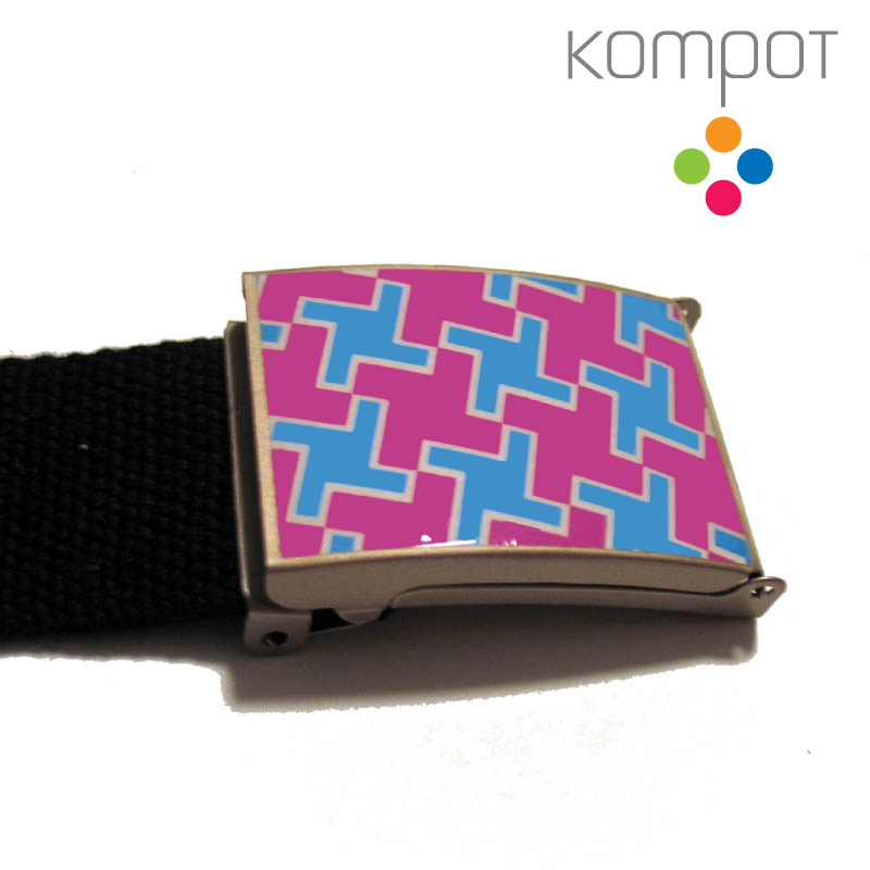 Pásek KŘÍŽKOVÝ :: růžovo-modrý