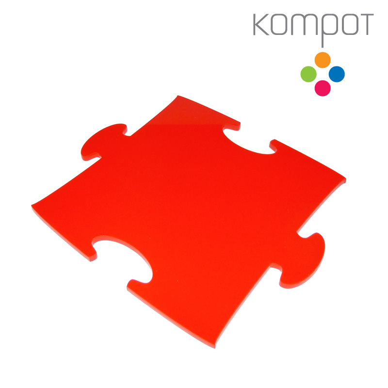 Podtácek PUZZLE :: červený - 1 ks