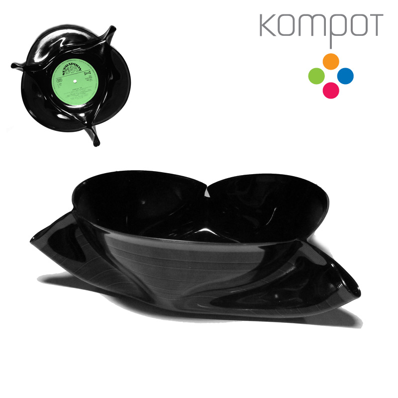 Velká vinylová miska 3 :: světle zelený střed