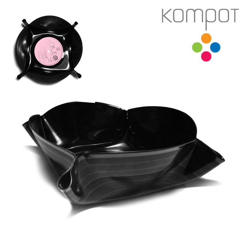 Velká vinylová miska 4 :: růžový střed