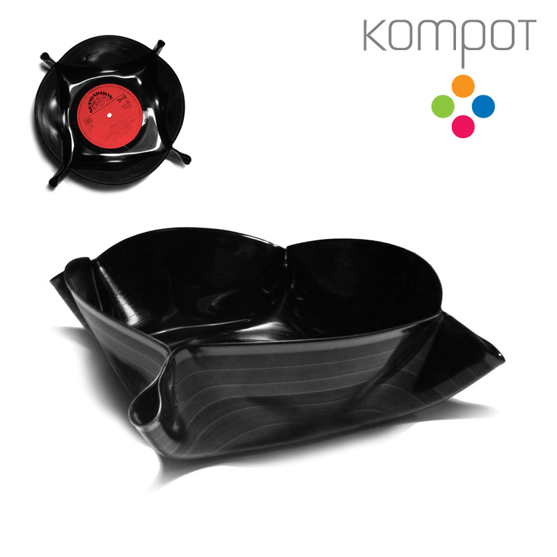 Velká vinylová miska 4 :: červený střed