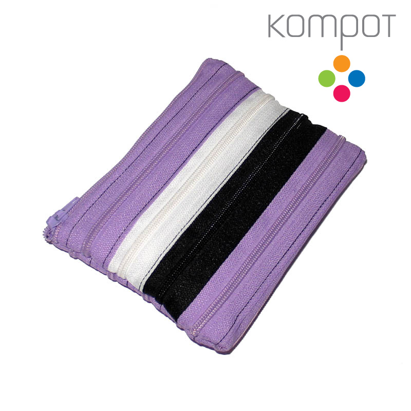 Kapsička :: fialovo-bílo-černá