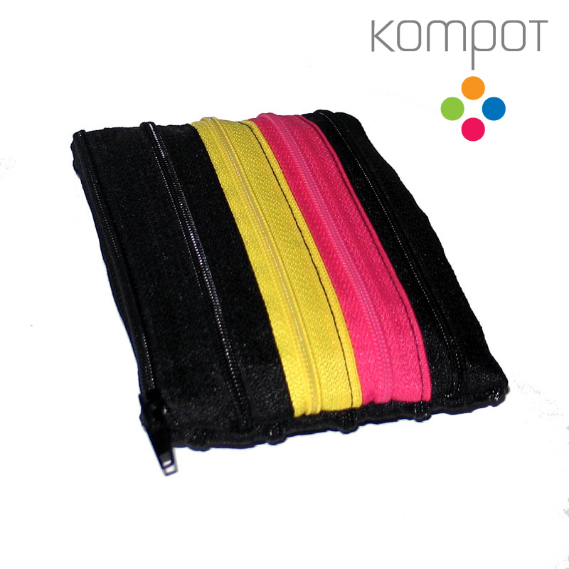 Kapsička :: černo-žluto-růžová