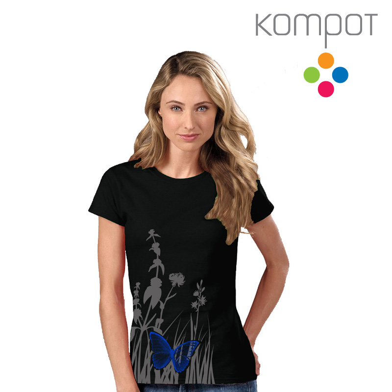 Dámské tričko :: MOTÝLEK, černé
