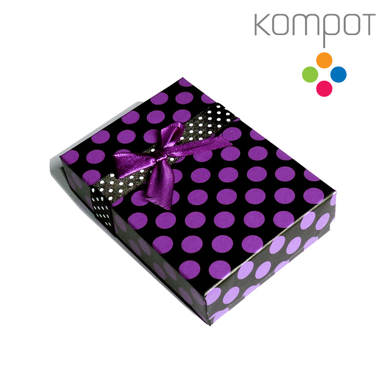 Dárková krabička, střední :: černo-fialová