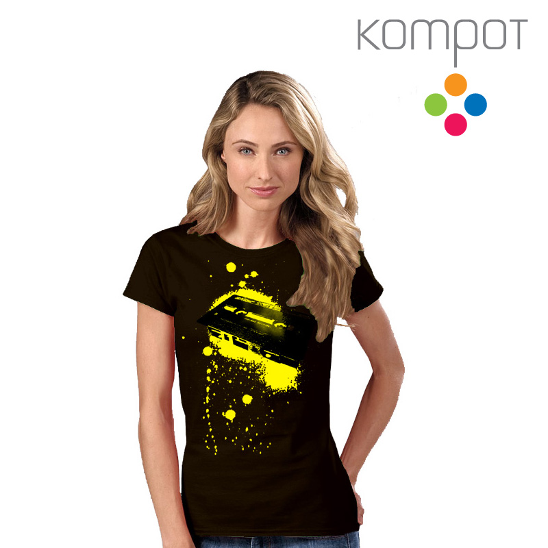 Dámské tričko :: KAZETA, hnědé