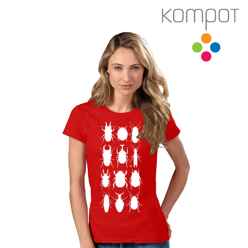 Dámské tričko :: BROUCI, červené - DOPRODEJ