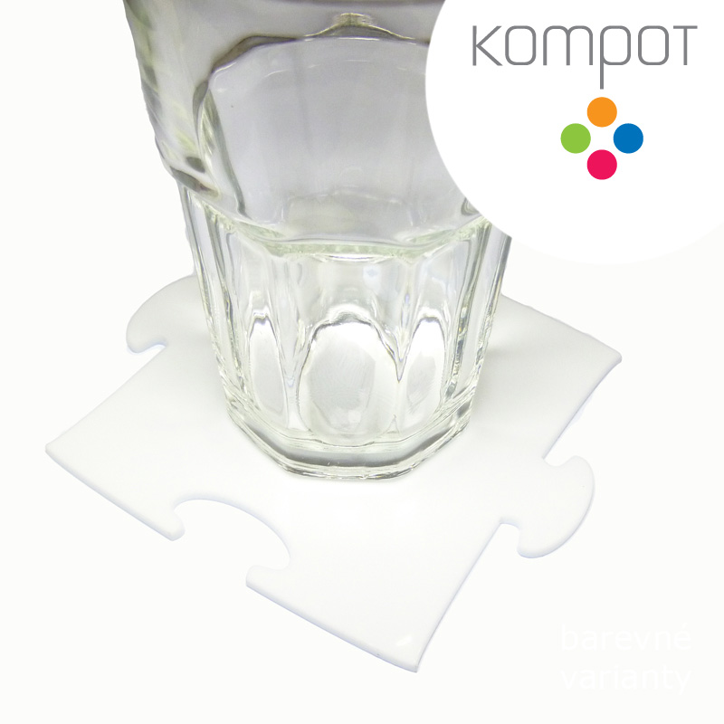 Podtácek PUZZLE :: bílý - 1 ks