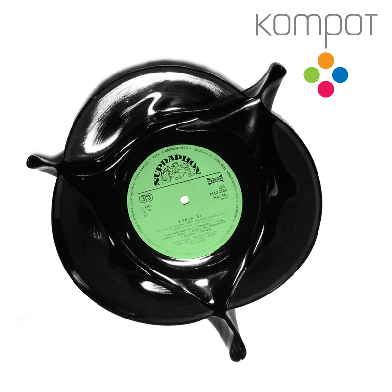 Velká vinylová miska 3 :: světle zelený střed