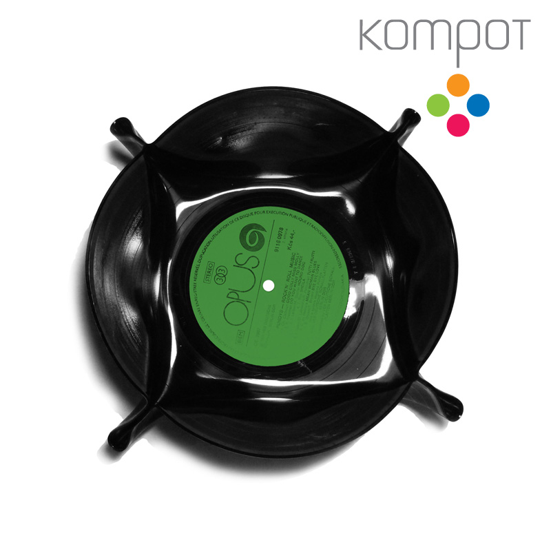 Velká vinylová miska 4 :: tmavě zelený střed