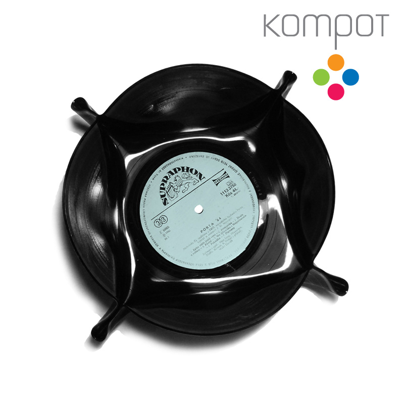 Velká vinylová miska 4 :: světle modrý střed