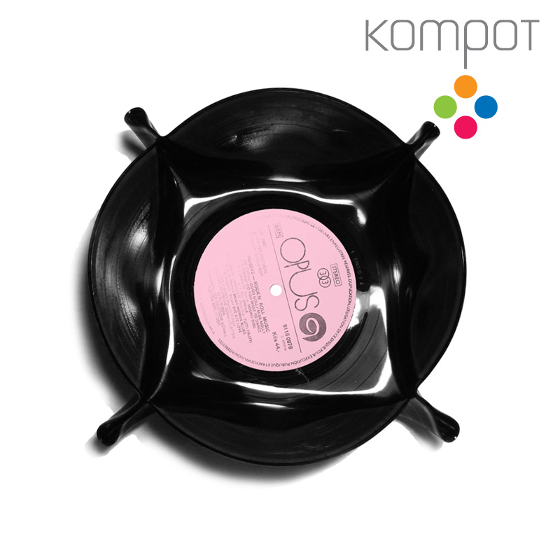 Velká vinylová miska 4 :: růžový střed