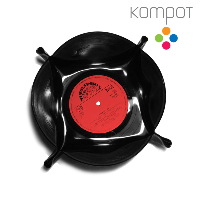 Velká vinylová miska 4 :: červený střed