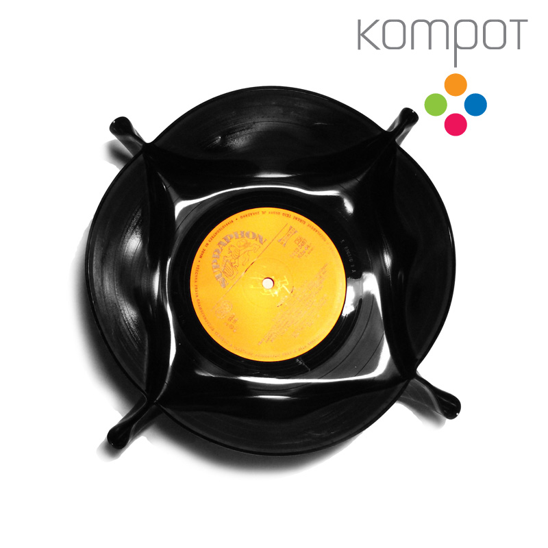 Velká vinylová miska 4 :: oranžový střed