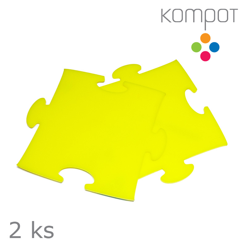 Podtácky PUZZLE :: žluté - 2 ks