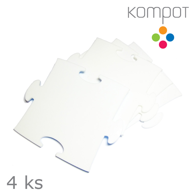 Podtácky PUZZLE :: bílé - 4 ks