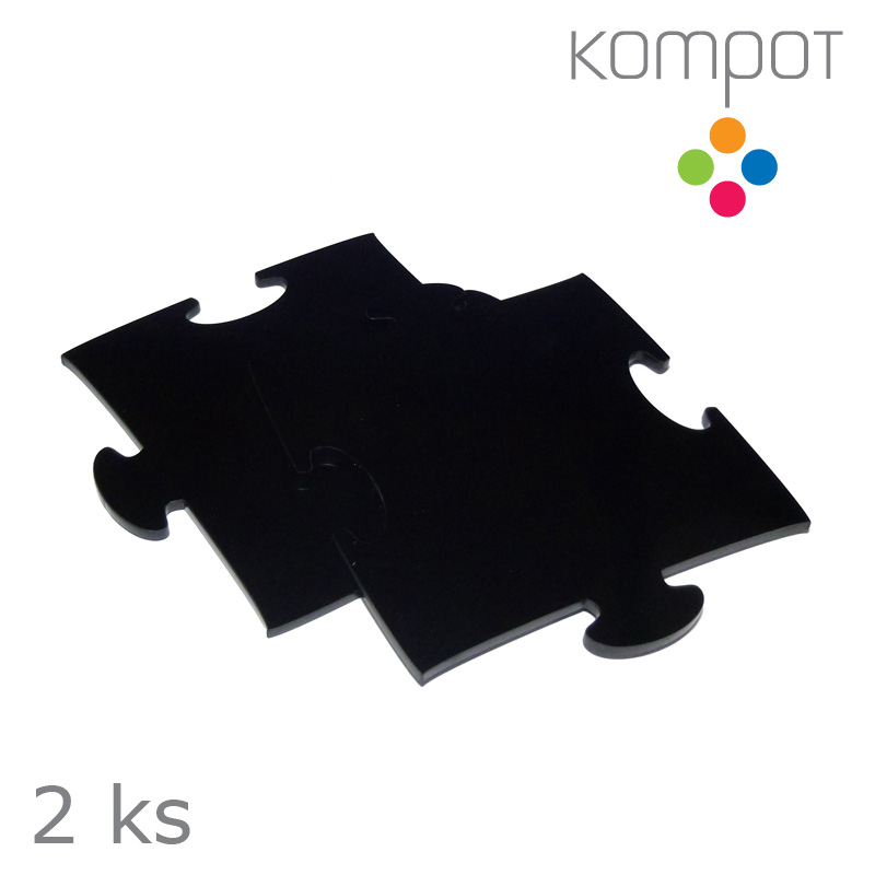 Podtácky PUZZLE :: černé - 2 ks