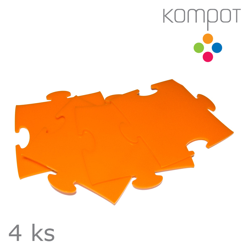 Podtácky PUZZLE :: oranžové - 4 ks