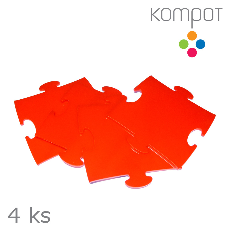 Podtácky PUZZLE :: červené - 4 ks