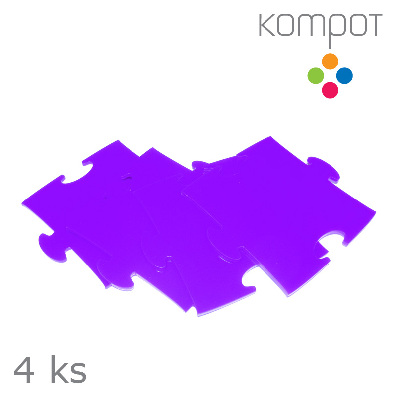 Podtácky PUZZLE :: fialové - 4 ks