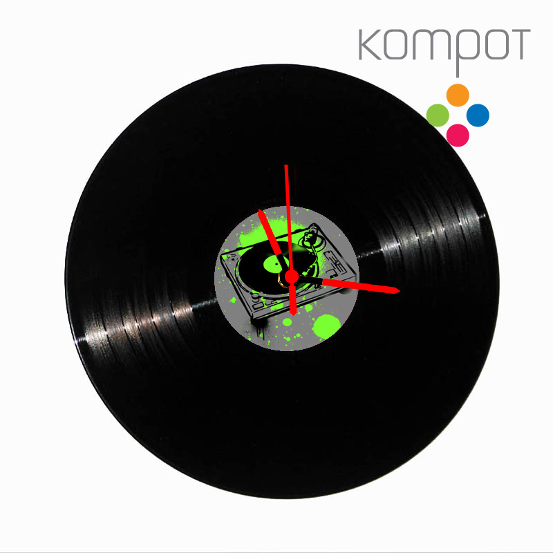 Vinylové hodiny GRAMEC :: šedý
