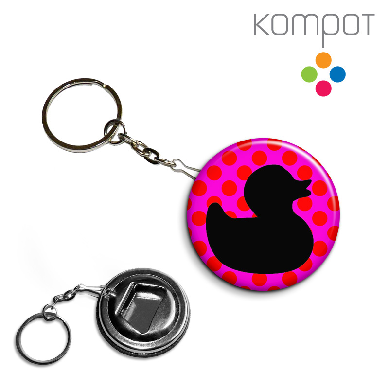 Klíčenka, otvírák KAČENKA :: červené na růžovém