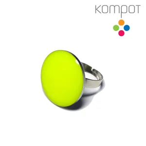 Prsten KAPKA :: neonově žlutý, neprůhledný