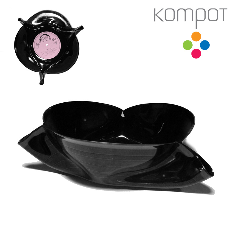 Velká vinylová miska 3 :: růžový střed