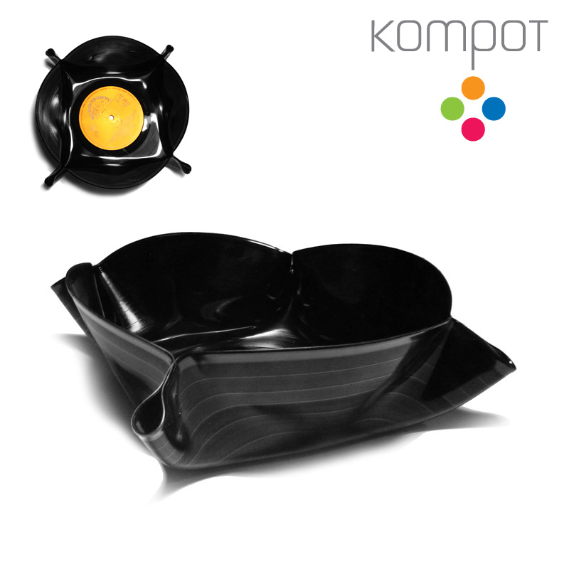 Velká vinylová miska 4 :: oranžový střed