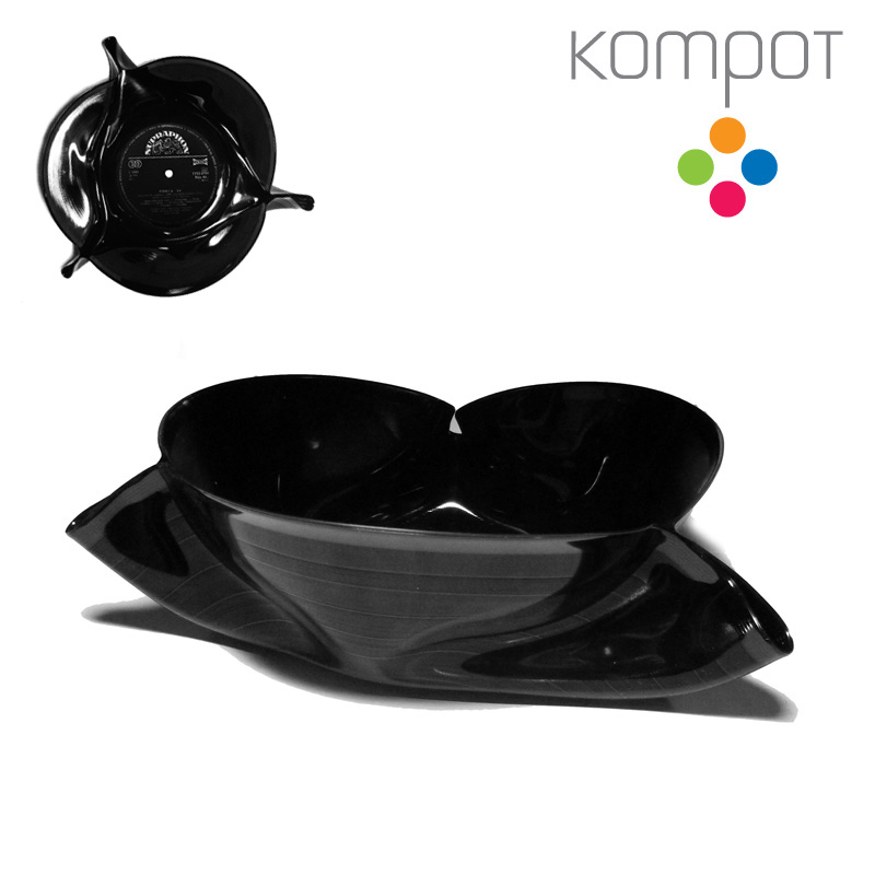 Velká vinylová miska 3 :: černý střed