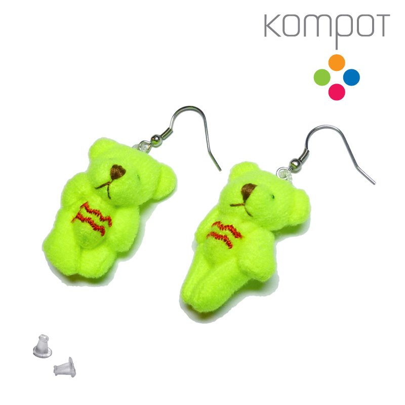 PLYŠOVÍ MEDVÍDCI :: žlutí, neon (chir. ocel)