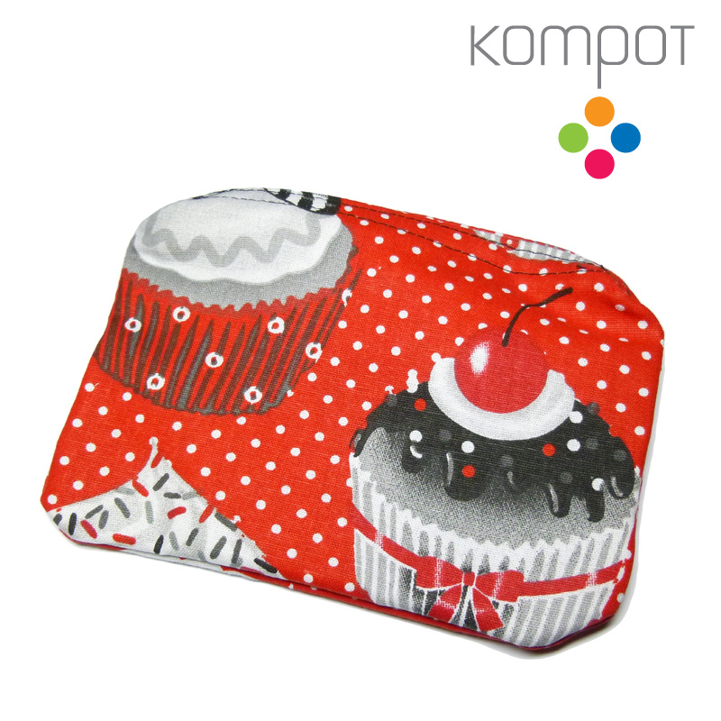 Látková kapsička 094 :: Muffiny červené