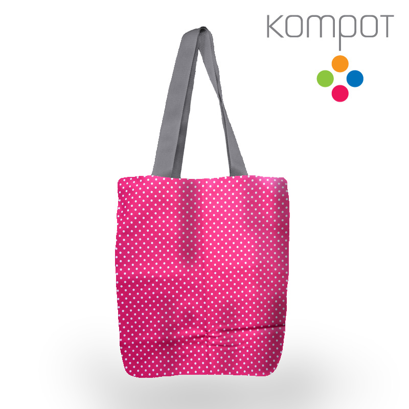 Taška 144 :: Puntíčkatá, růžová - zapínání na ZIP