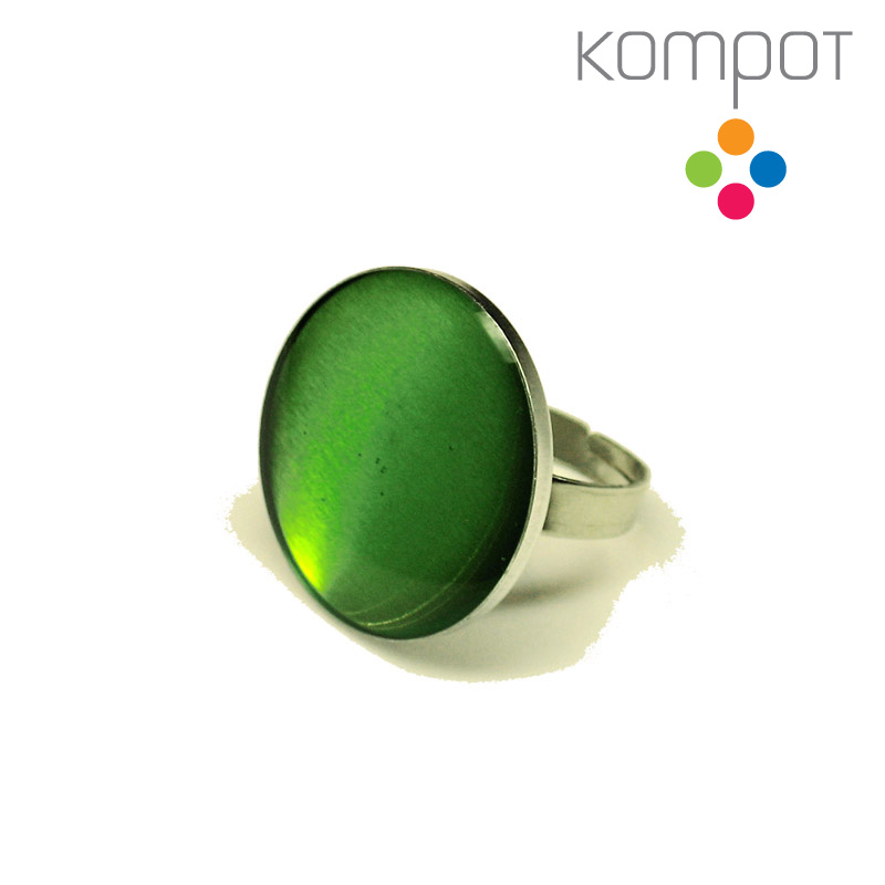 Prsten KAPKA :: zelený