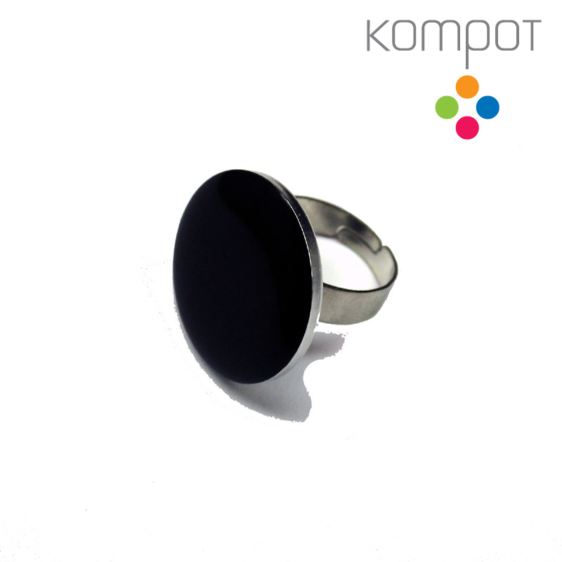 Prsten KAPKA :: černý, neprůhledný